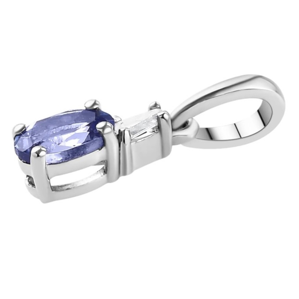 NWT Tanzanite & White Zircon Suite!Earrings,Pendant,Ring in .925 Sterling Silver - Picture 6 of 10